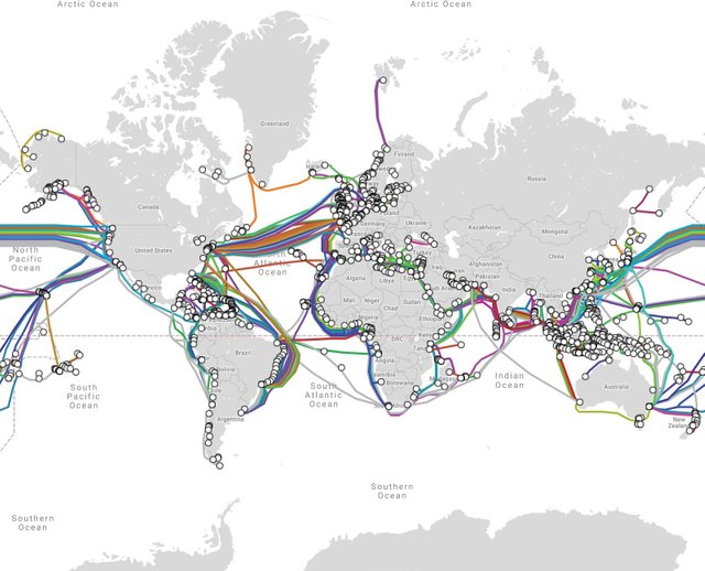 Worldwide Submarine Internet Cables