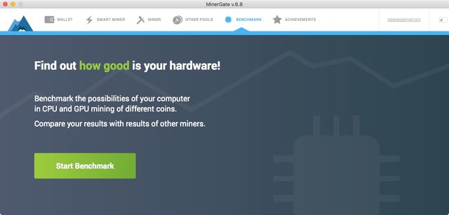 Minergate's Benchmark