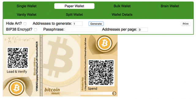 How To Create A Bitcoin Paper Wallet Or Paper Bill Steemit - 