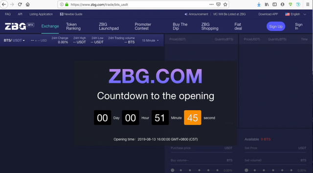 ZBG.com countdown to opening