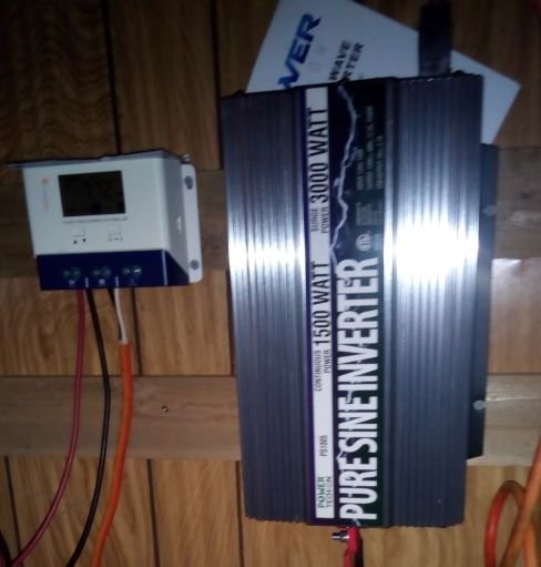 40 amp mwp charge controller and 1500 watt pure sine inverter
