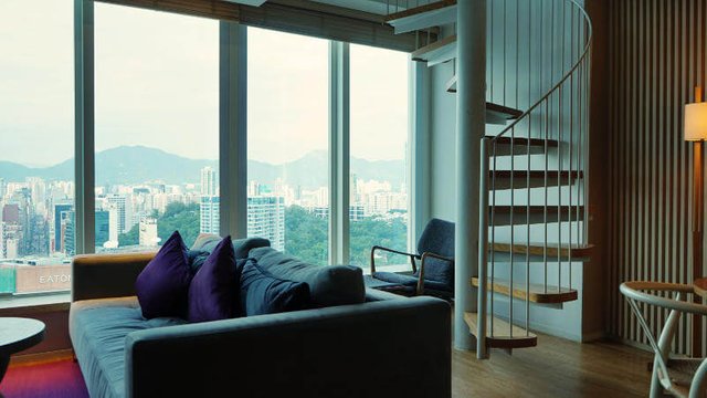 MADERA HOTEL HONG KON PENTHOUSE ONE TECH TRAVELLER LIVING ROOM