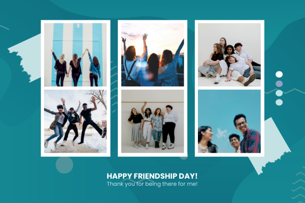 Greeting card template: Happy Friendship Day greeting card (created by InfoART's greeting card tag)