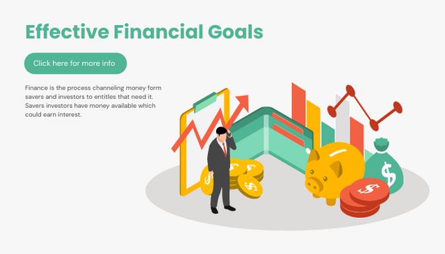 Isometric Diagram template: Effective Financial Goals Isometric Drawing (Created by InfoART's        marker)