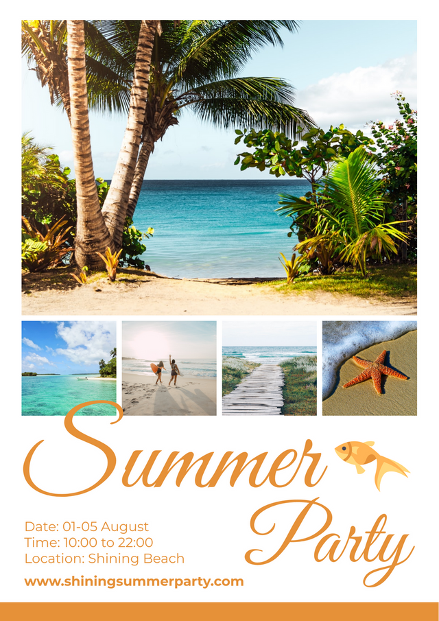 Poster template: Summer beach party poster (created by InfoART’s poster tag)