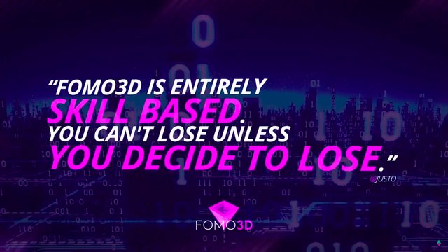 FOMO3D is entirely skill based.