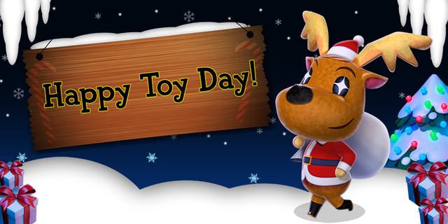 Image result for animal crossing jingle toy day"