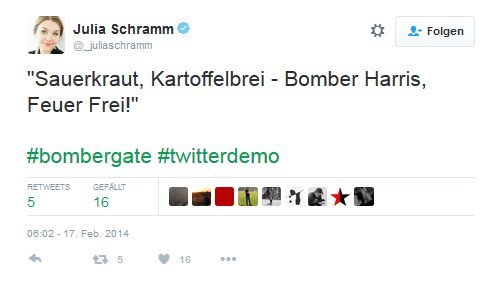 Twitter Account von Julia Schramm