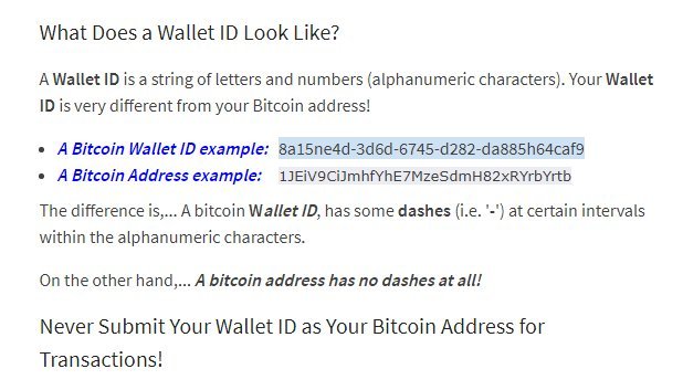 Short Explanation About The Different Wallet Id And Bitcoin Address - 