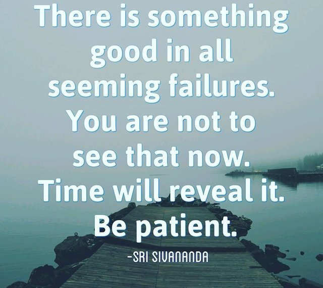 There is something good in all seeming failures
