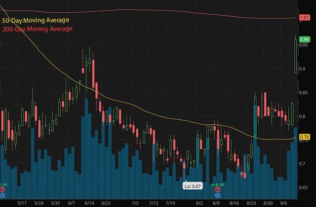 robinhood penny stocks to buy under $1 Matinas Biopharma Holdings MTNB stock chart