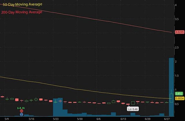 PENNY STOCKS TO BUY HTG MOLECULAR DIAGNOSTICS HTGM STOCK CHART