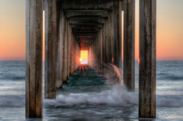 Sunset at Scripps Pier