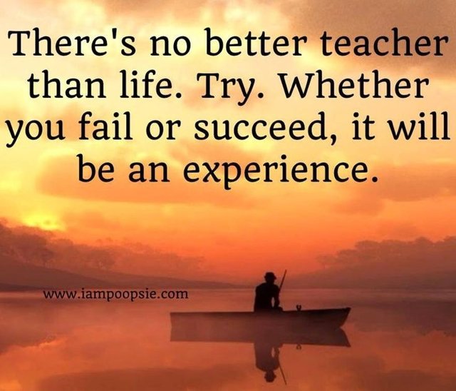 Theres No Better Teacher Than Life Try - Daily Quotes