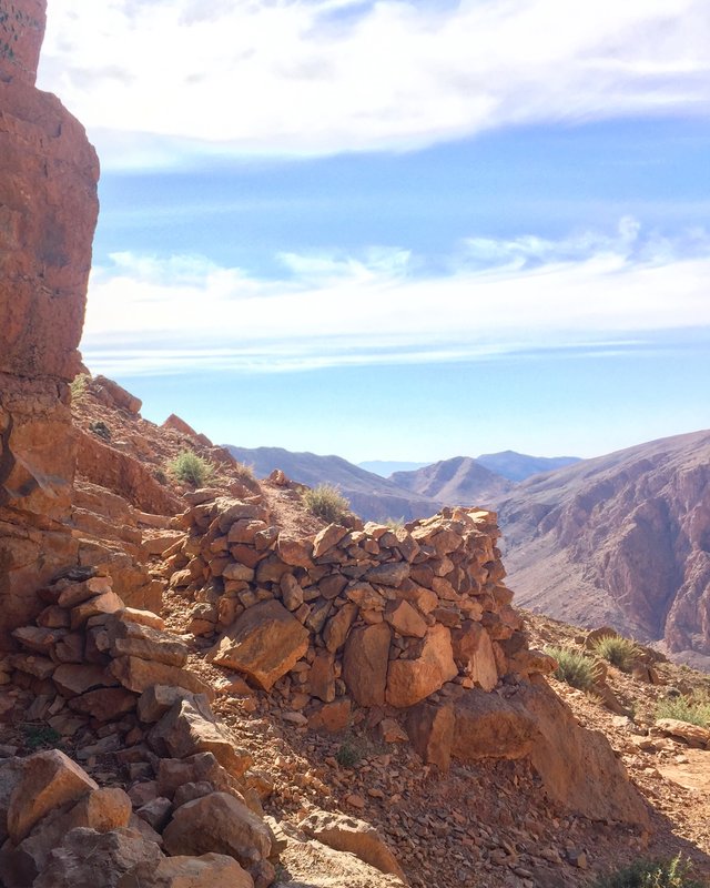 Precious shelter high amongst the wadi.