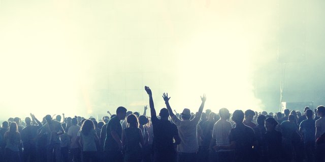 A crowd at a concert