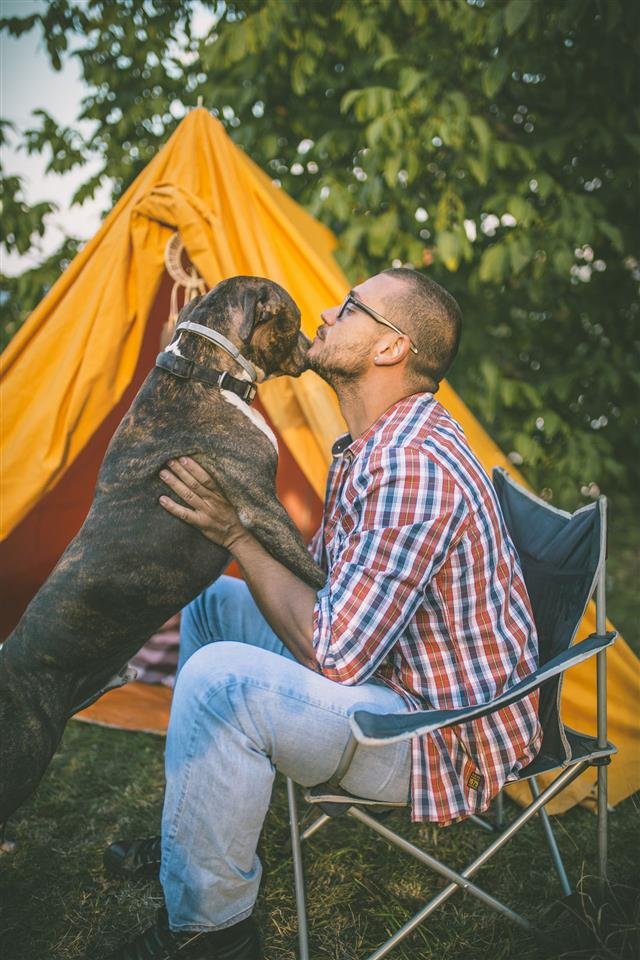 Man With His Dog