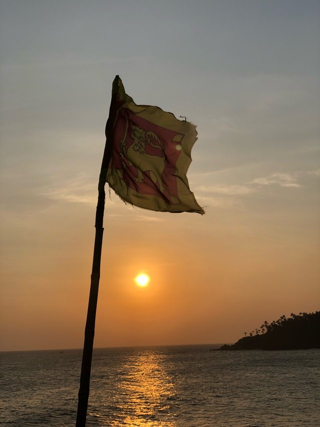 Sunset with SL Flag