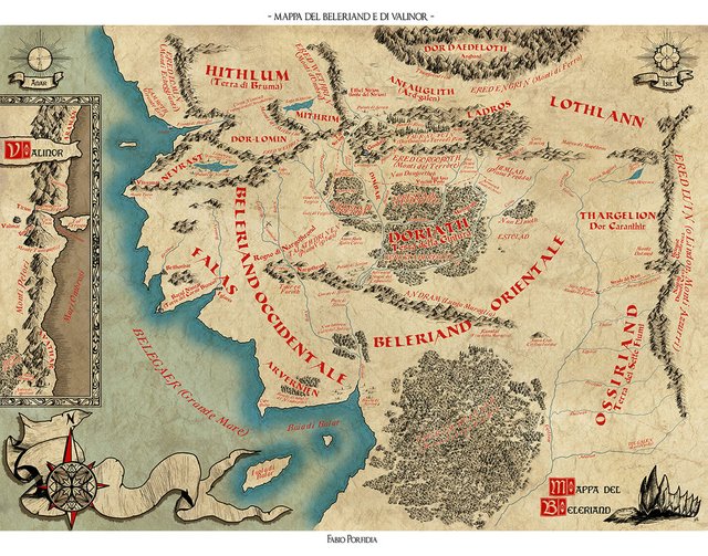 Mappa Beleriand by randolfo