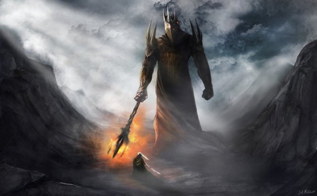 Morgoth and Fingolfin by JMKilpatrick