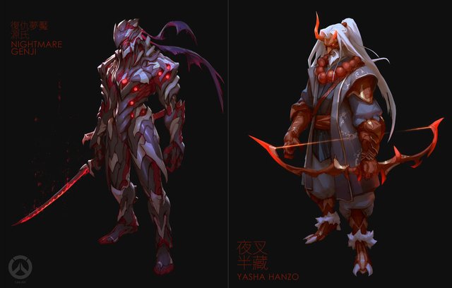 Awesome Genji And Hanzo Art Steemit Concept art log development team miscellaneous.