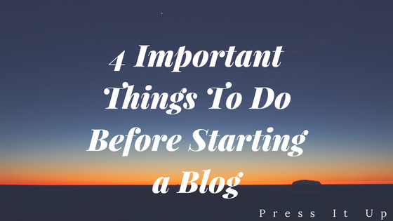 Important things to do in blog