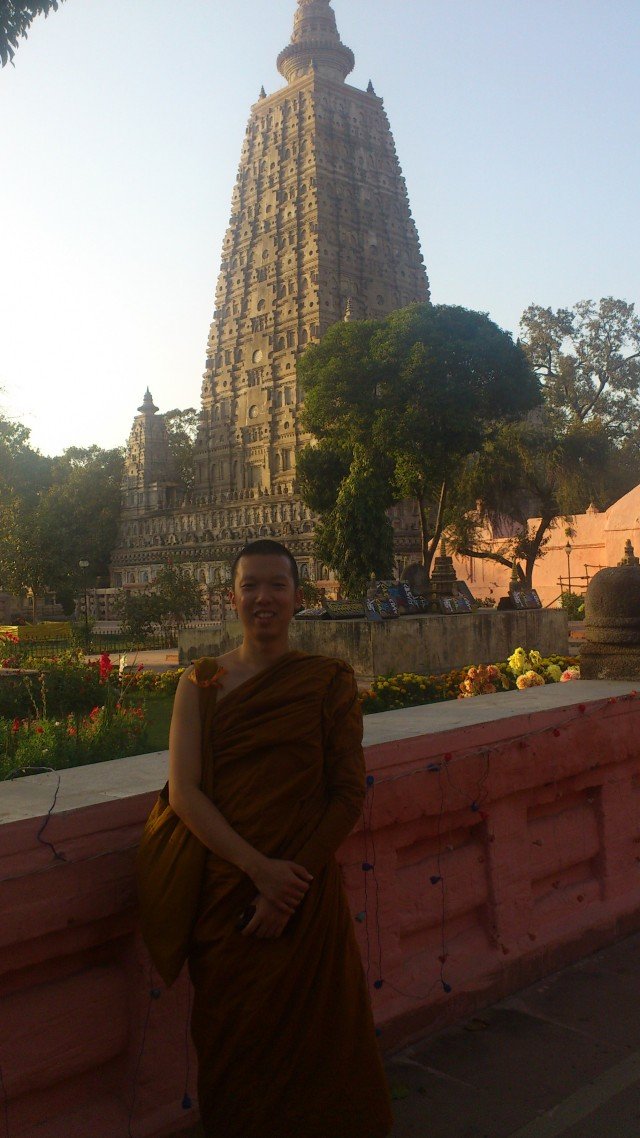 My picture at Bodh Gaya the place where people believed the Buddha got enlightened.