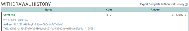 QUE.com.Poloniex.Bitcoin.Withdraw.Balance.History