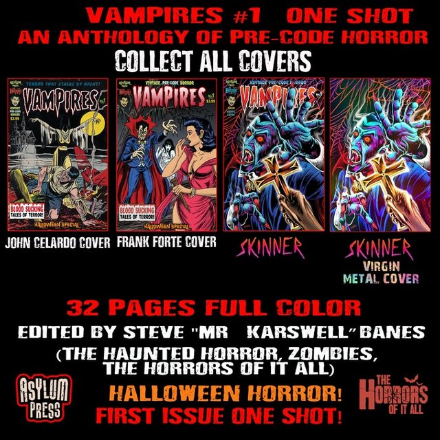 Frank Forte, Asylum Press, Kickstarter, vampires, halloween, horror, indie comics,