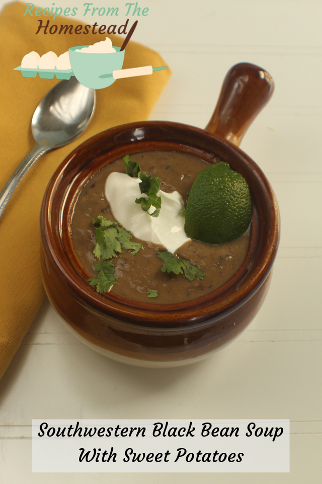 black bean soup with sweet potatoes