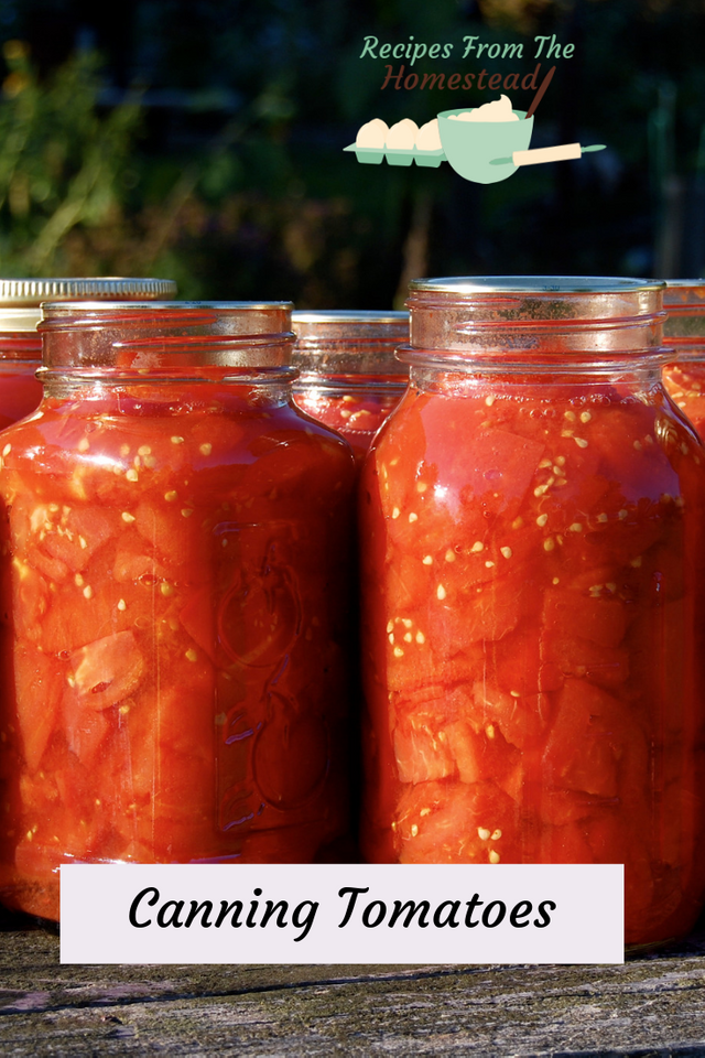 home canned tomatoes in a quart jar