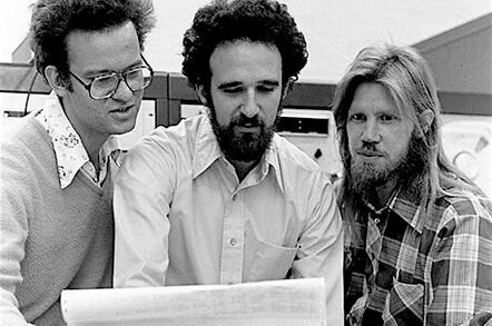 picture of  Whitfield Diffie and Martin Hellman with Ralph Merkle