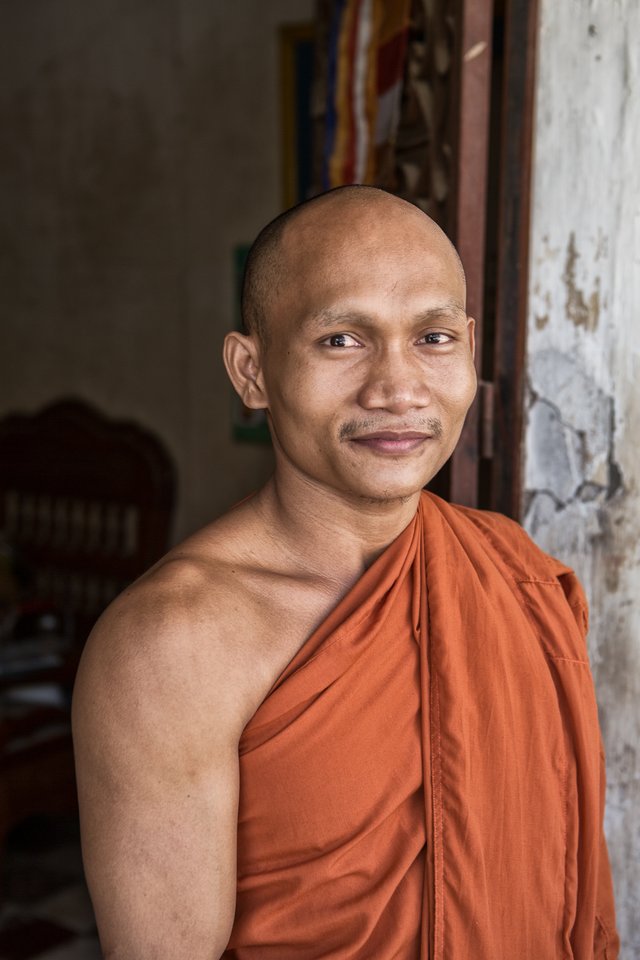 Speaking with the monks