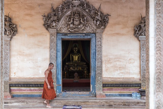 Heading into the temple