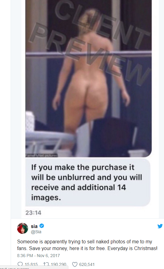 Sia nude ass