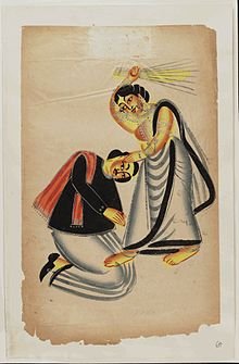 220px-Kalighat_Painting_Calcutta_19th_Century_-_Woman_Strinking_Man_With_Broom.jpg