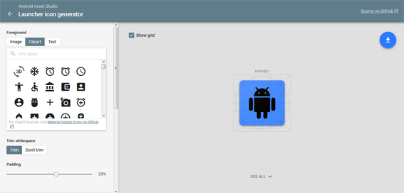 Android icon generator