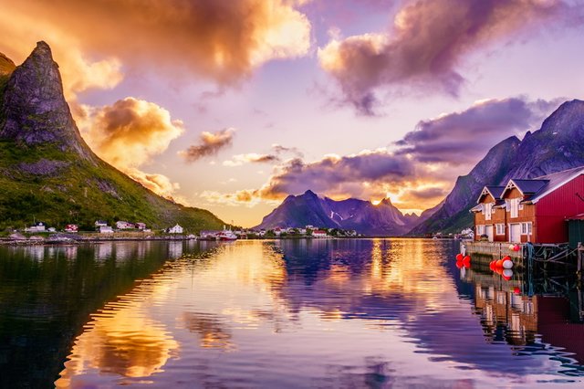 Midnight sun reflections in Reine_DSC6006-HDR-2-Edit_resize.jpg