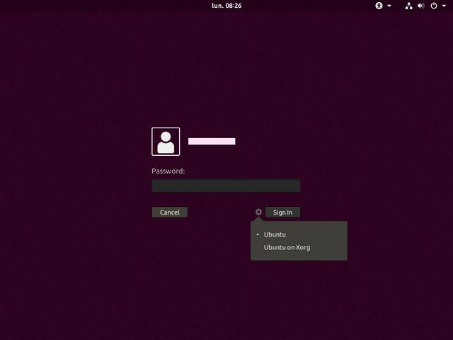 Ubuntu – ekran logowania
