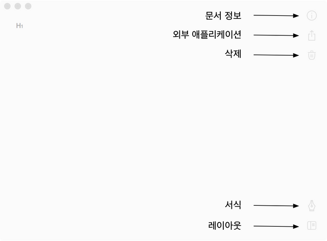 베어의 메인 글쓰기 창(에디터) - 해설