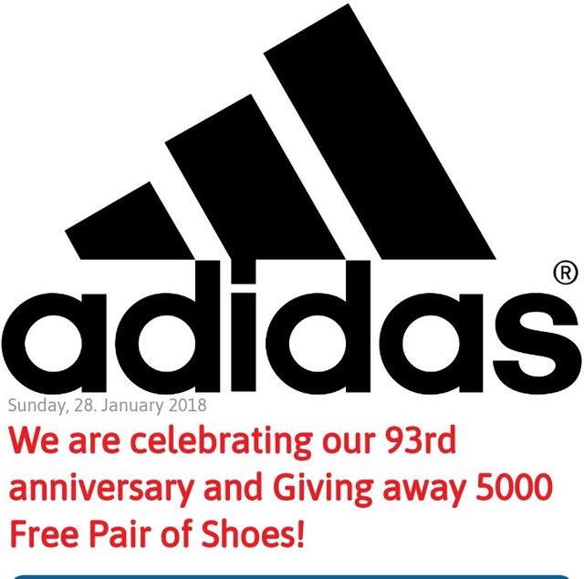 adidas give away free shoes