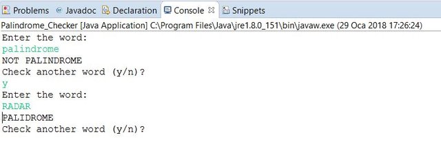 Comparing Chars Of String And The Use Of Nested While Loops In Java Using Eclipse Ide Palindrome Checker Example Steemit