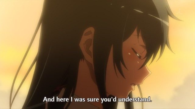 OreGairu S2 episode 5 anime - Yukinoshita Yukino thought Hikigaya Hachiman would understand her.jpg
