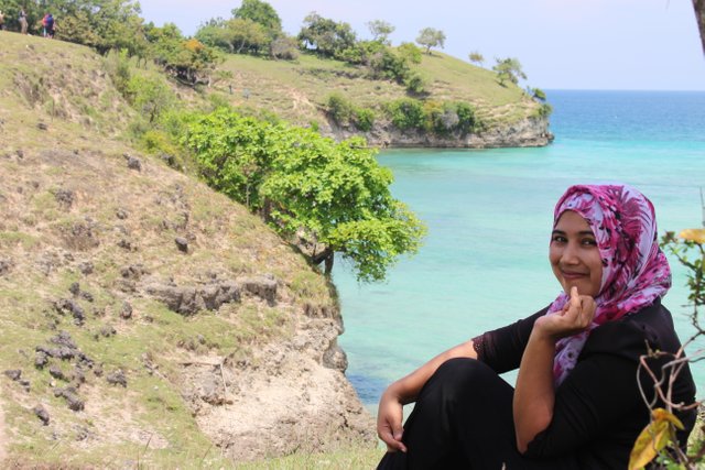 Enjoying the Ocean View from the Cliffs of Lamreh, Aceh