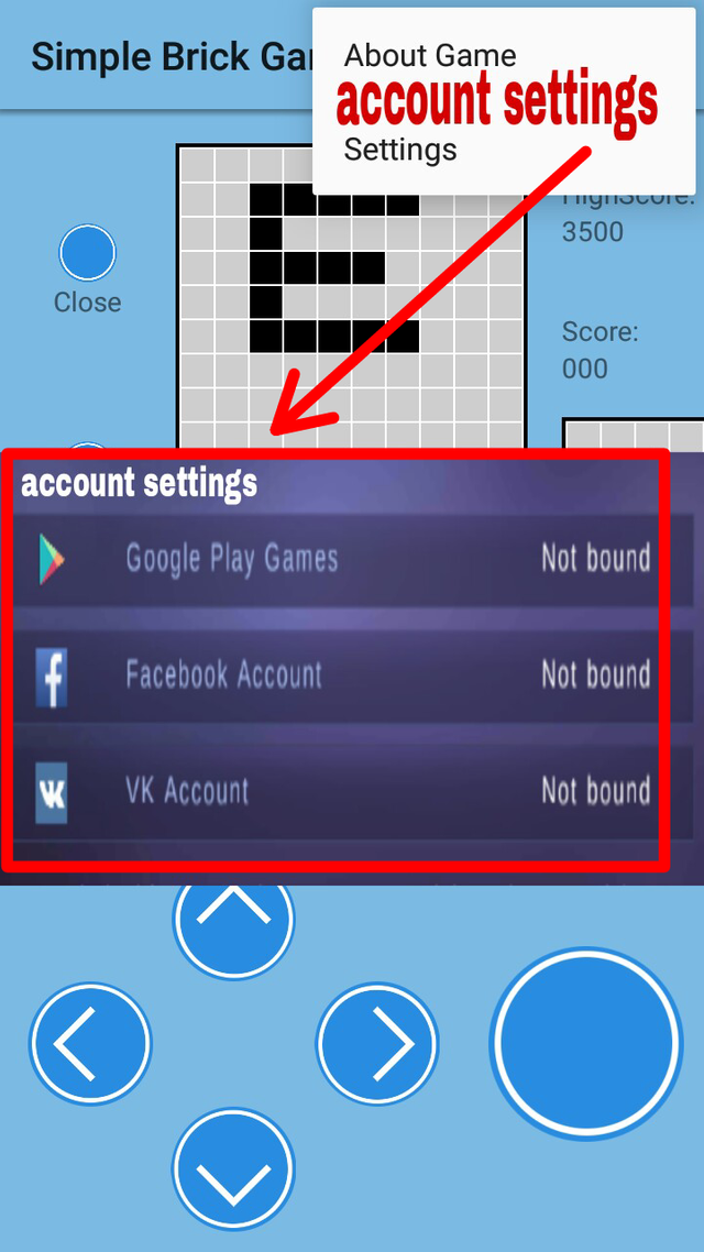 Suggestions Add An Account Settings Feature To A Simple Brick Games Game App Steemit