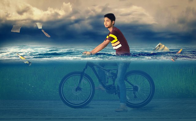 cycling in water