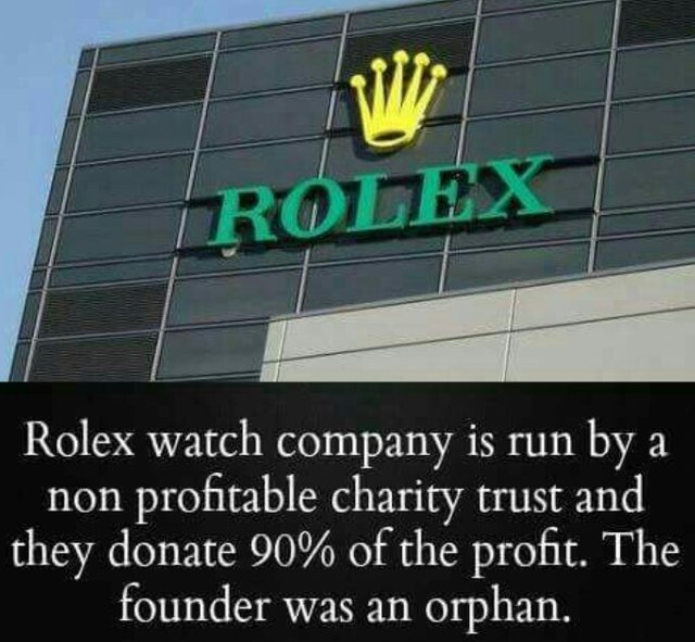 The Rolex watch company moves on donation. Steemit