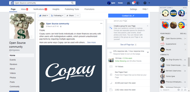 Promoting And Exposing Copay Wallet To Nigerian Community Through - 