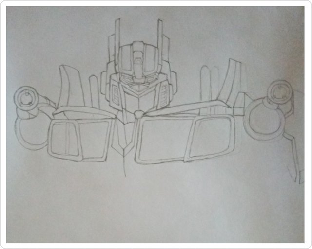 optimus prime face pencil drawing