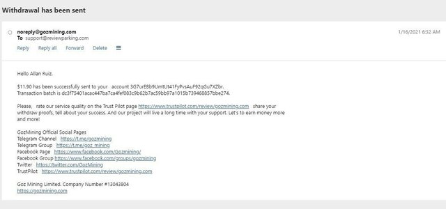 gozmining.com withdrawal
